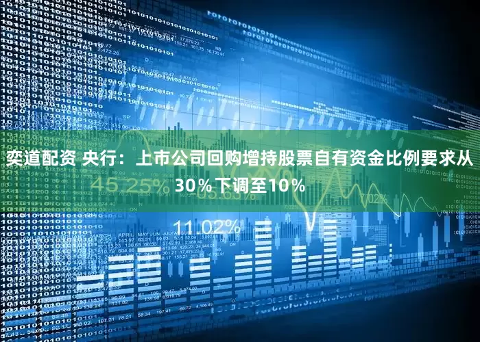 奕道配资 央行：上市公司回购增持股票自有资金比例要求从30％下调至10％